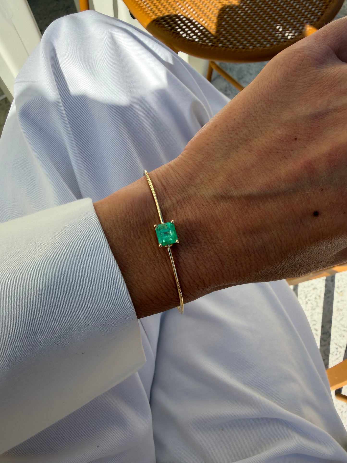 Bracciale con smeraldo 1.71