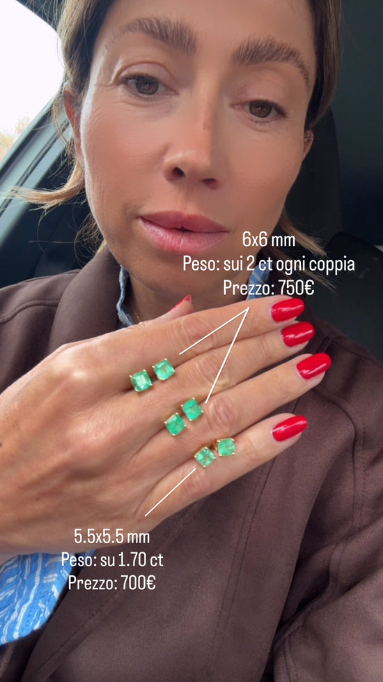 Orecchini con smeraldi 1.90