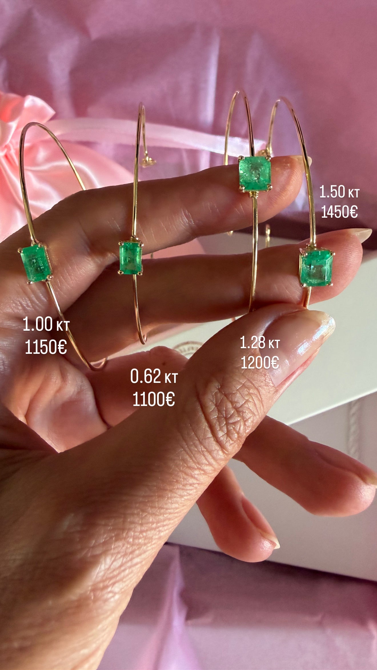 Bracciale con smeraldo 1.00