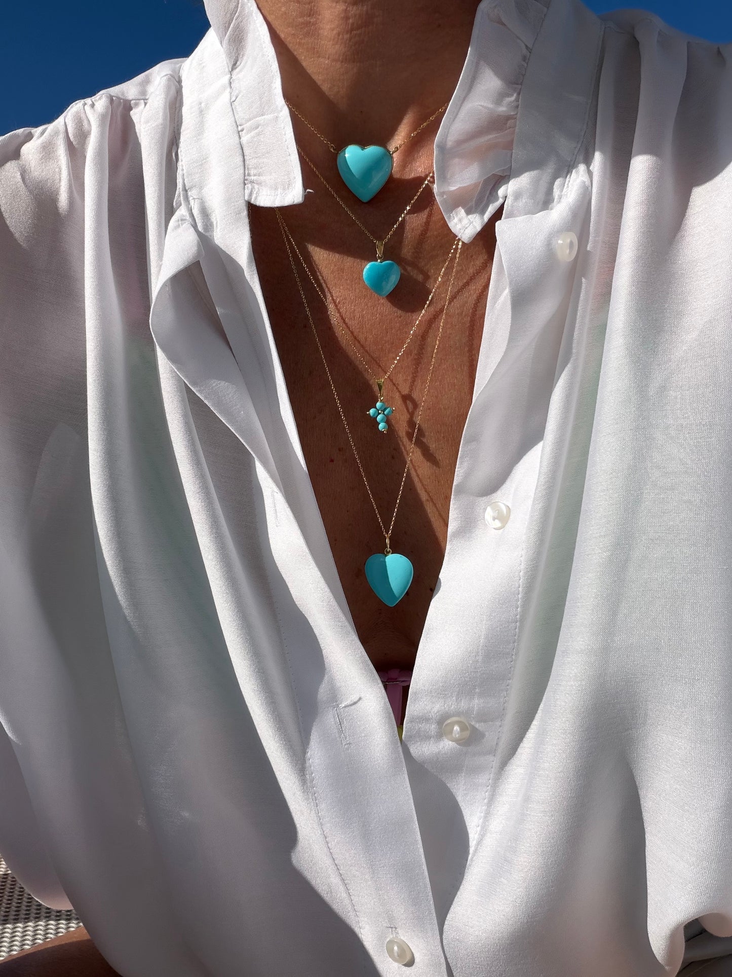 Turquoise heart pendant 20