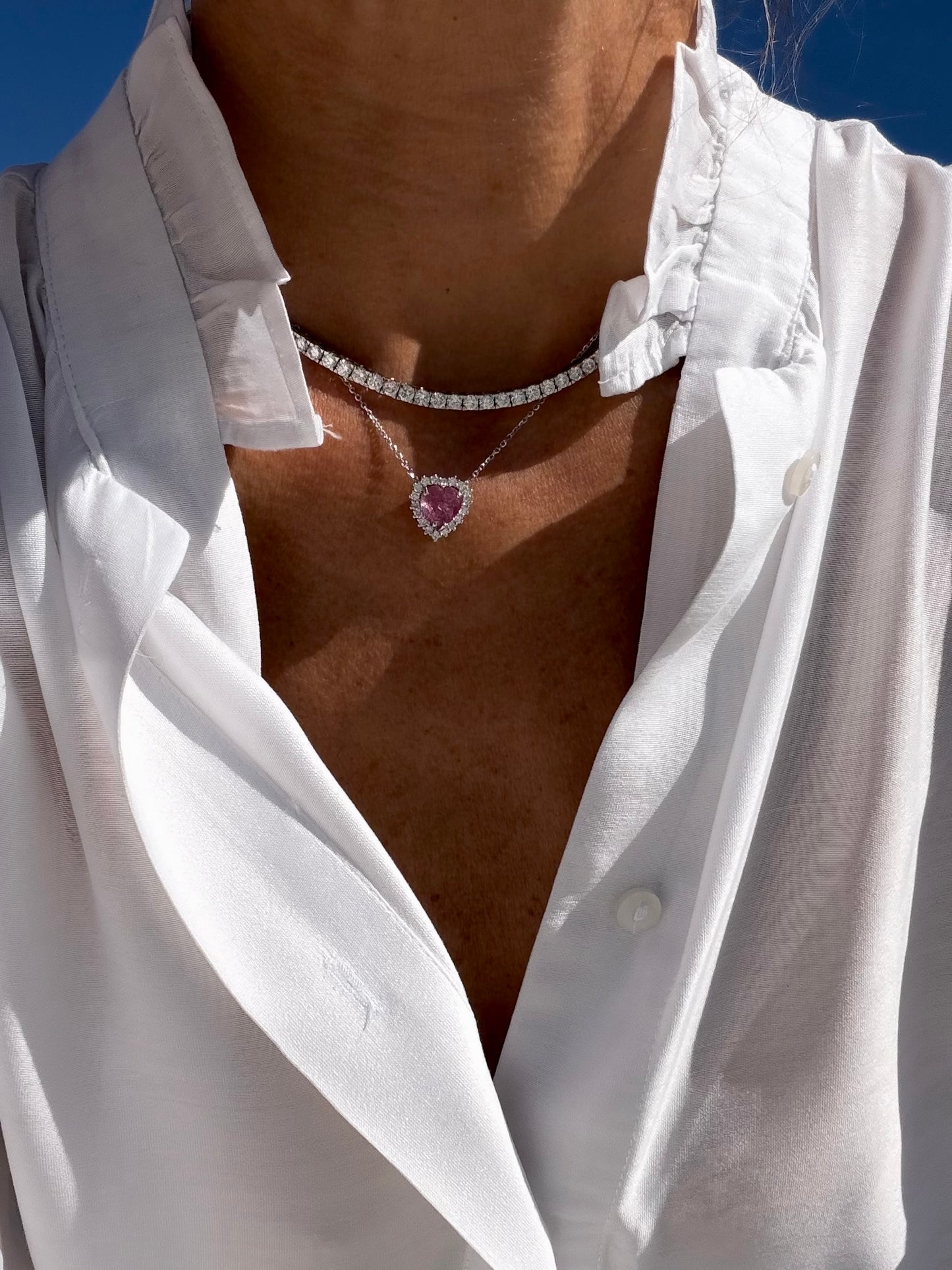 Catenina con cuore di tormalina