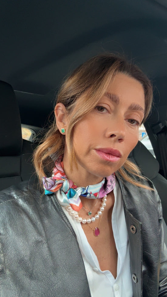 Collier con zaffiro rosa e diamante