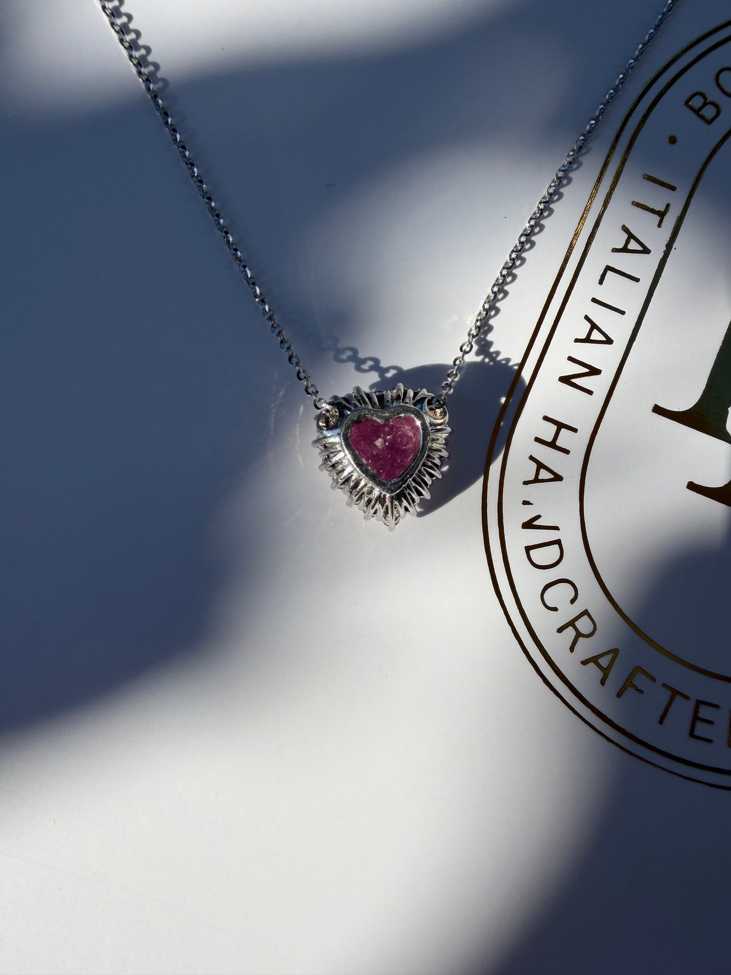 Catenina con cuore di tormalina