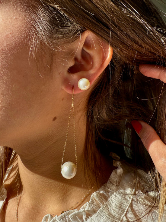 Orecchini pendenti di perle