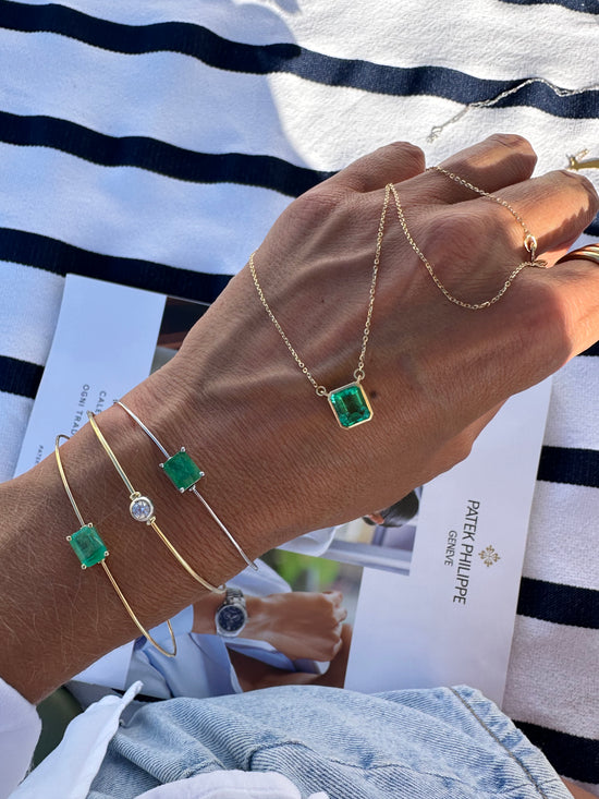 Bracciale con smeraldo 1.60