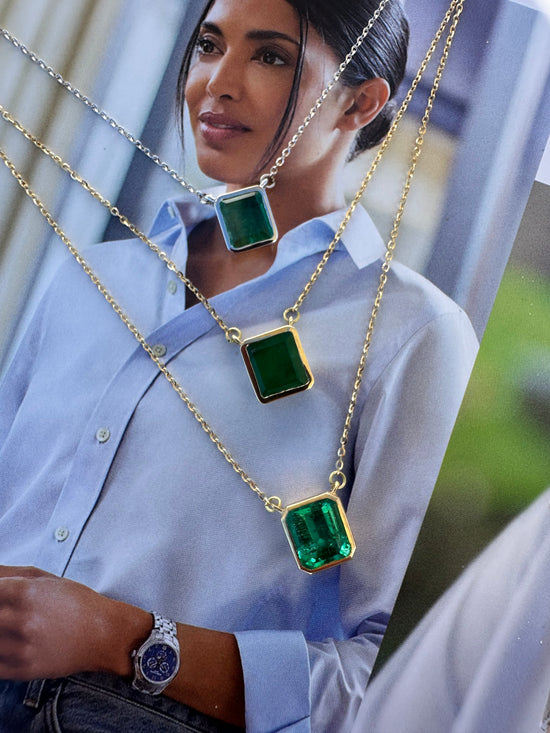 Catenina con smeraldo 1.28