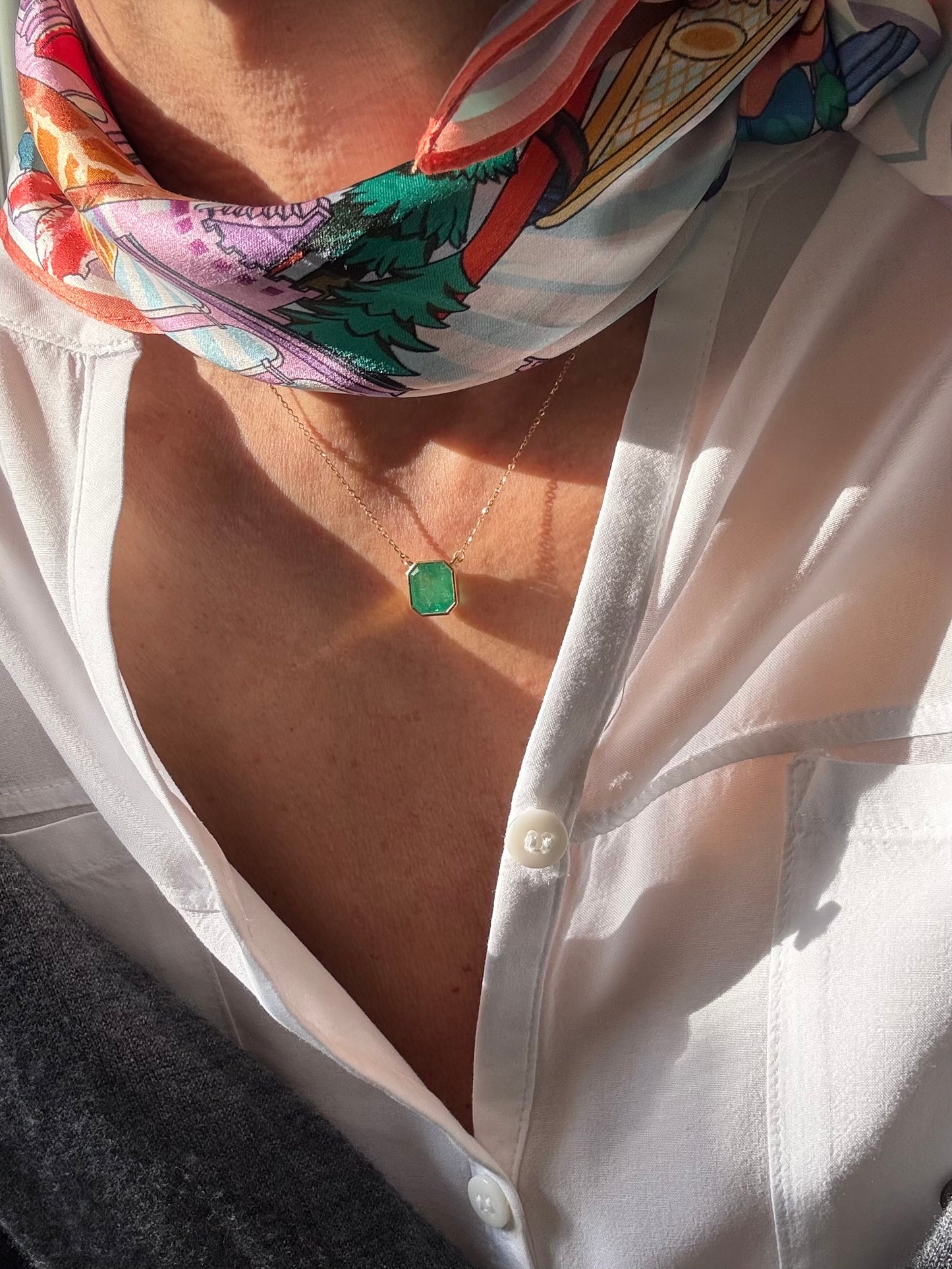 Catenina con smeraldo 3.01