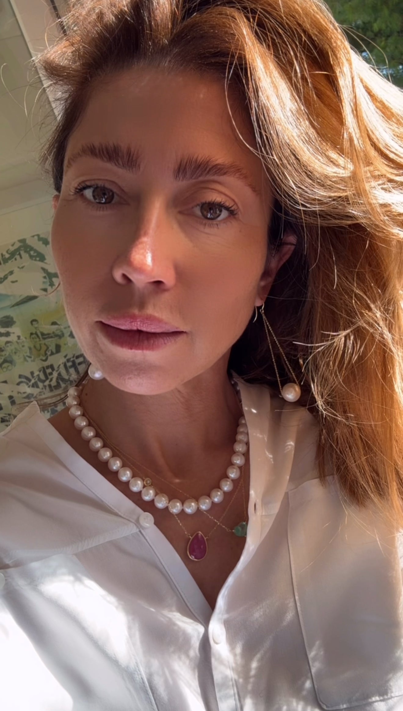 Orecchini pendenti di perle