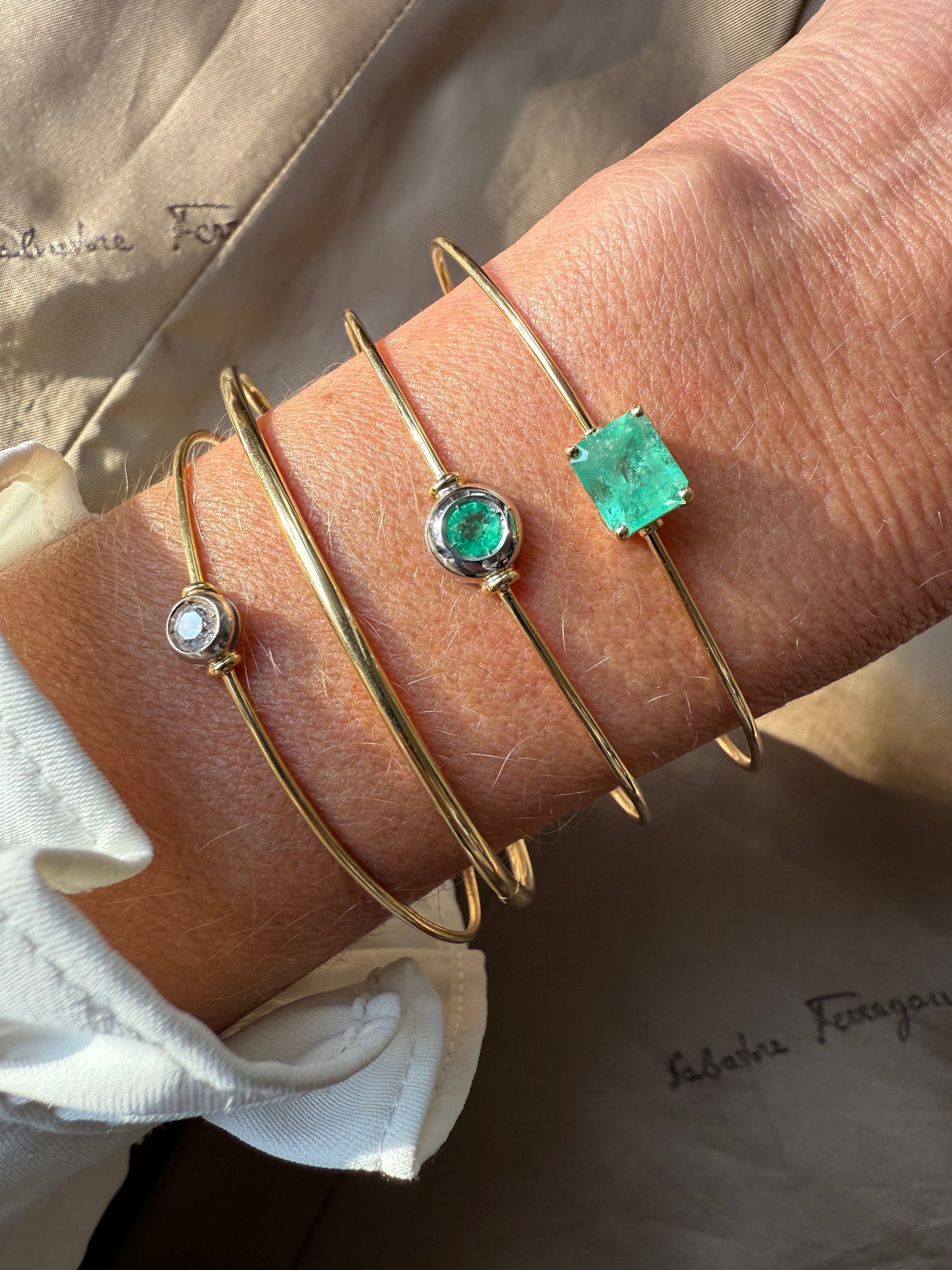 Bracciale con smeraldo 1.60