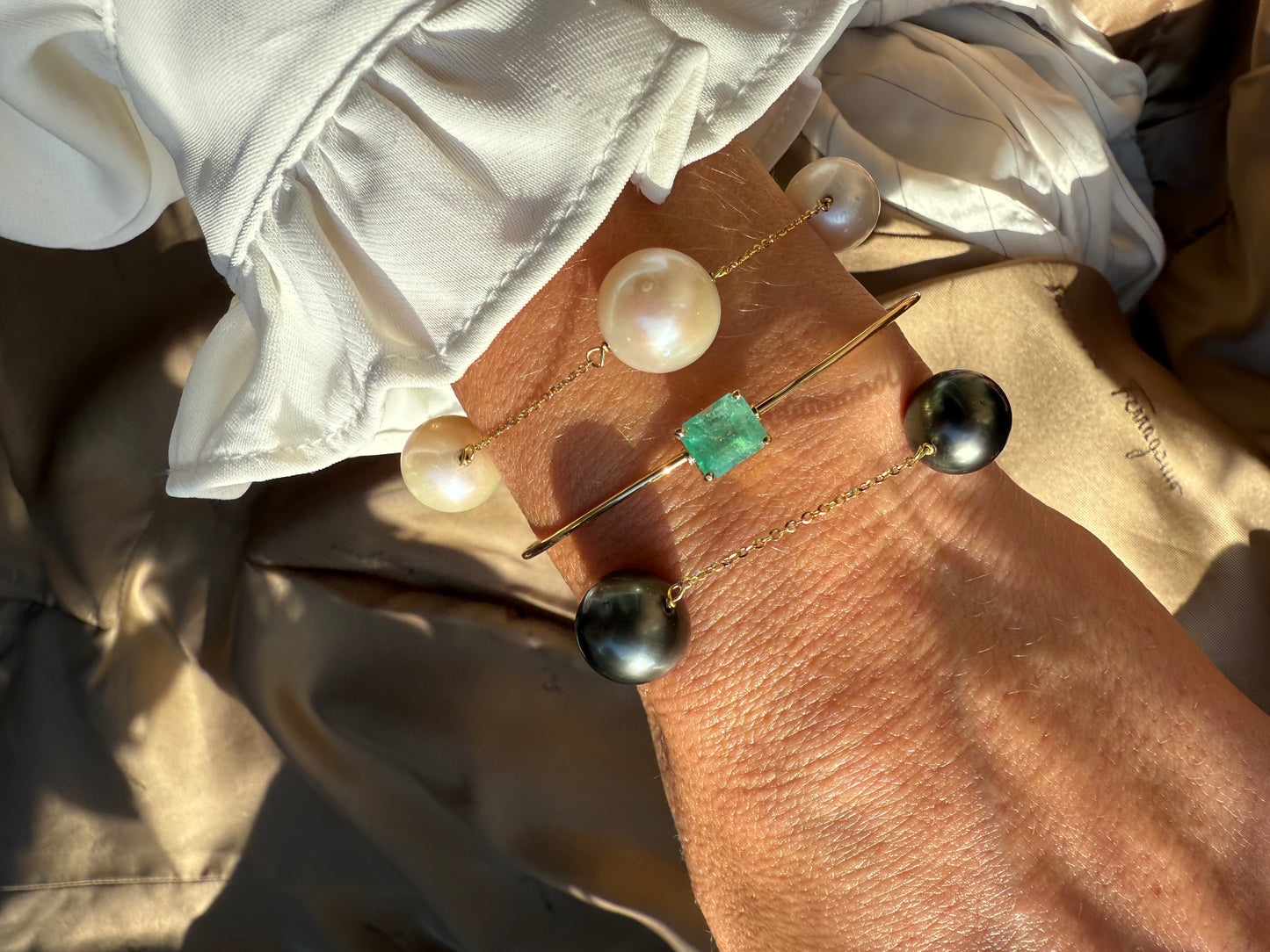 Bracciale con smeraldo 1.60