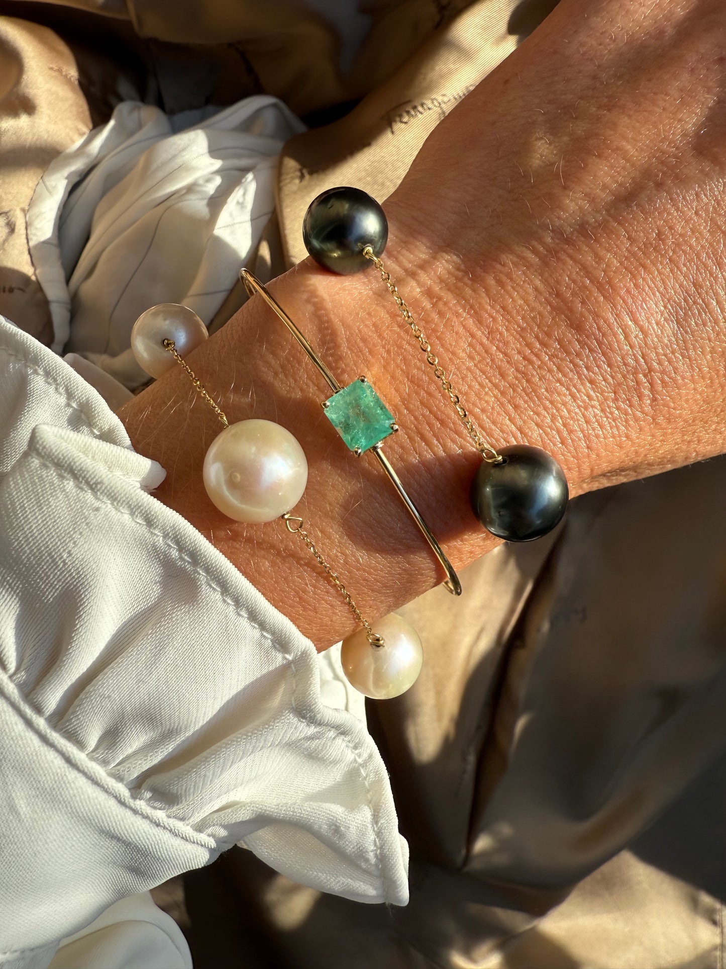 Bracciale con smeraldo 1.60