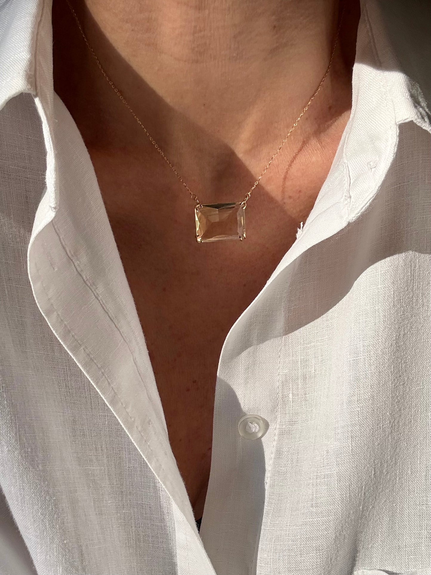 Цепочка из цитринового кварца