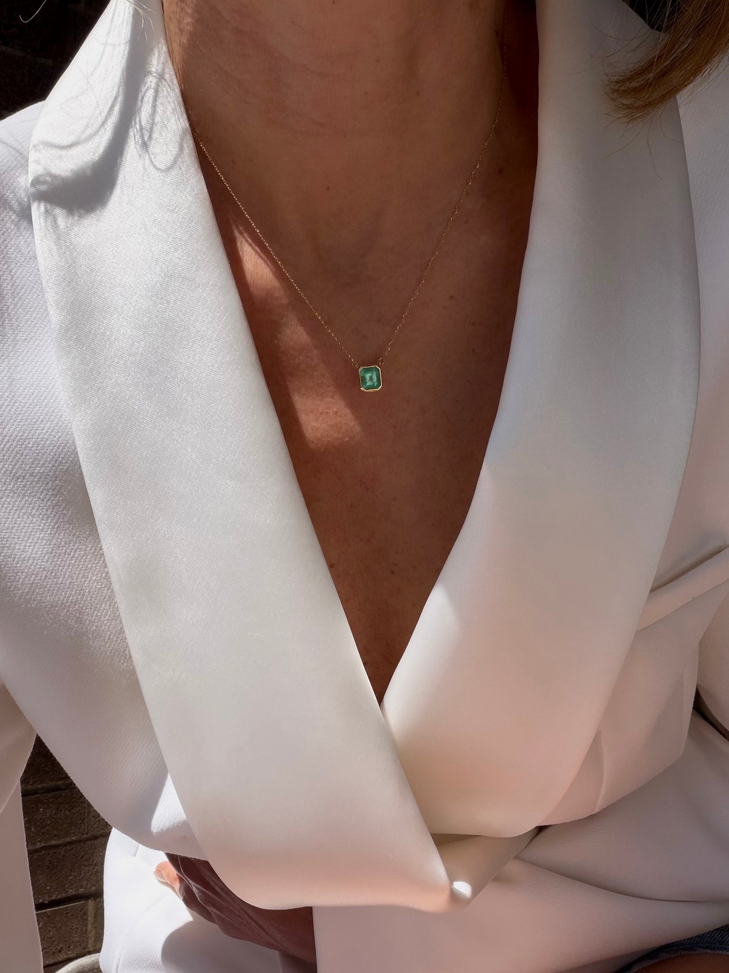 Catenina con smeraldo 1.39