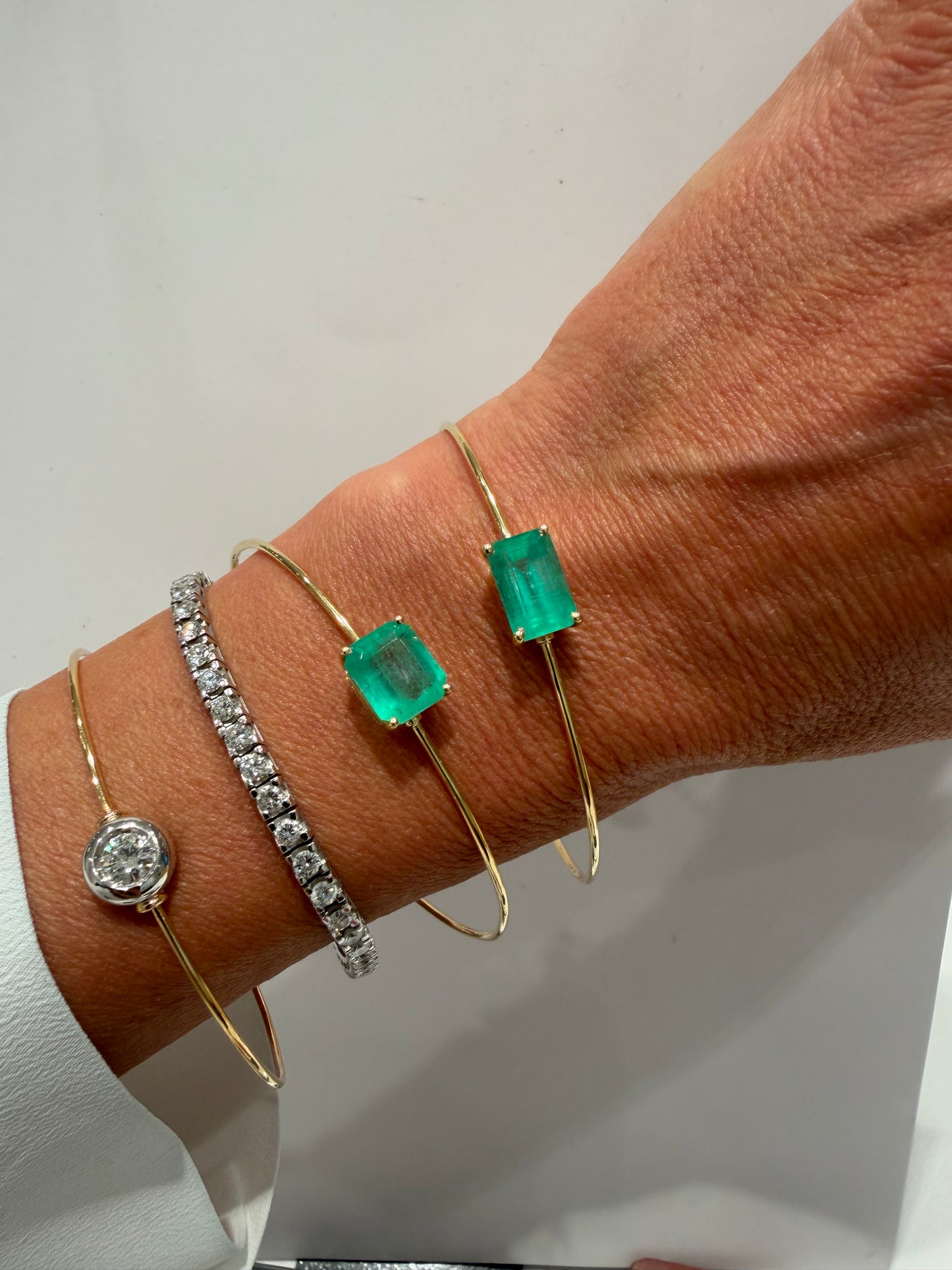 Bracciale con smeraldo 3.25