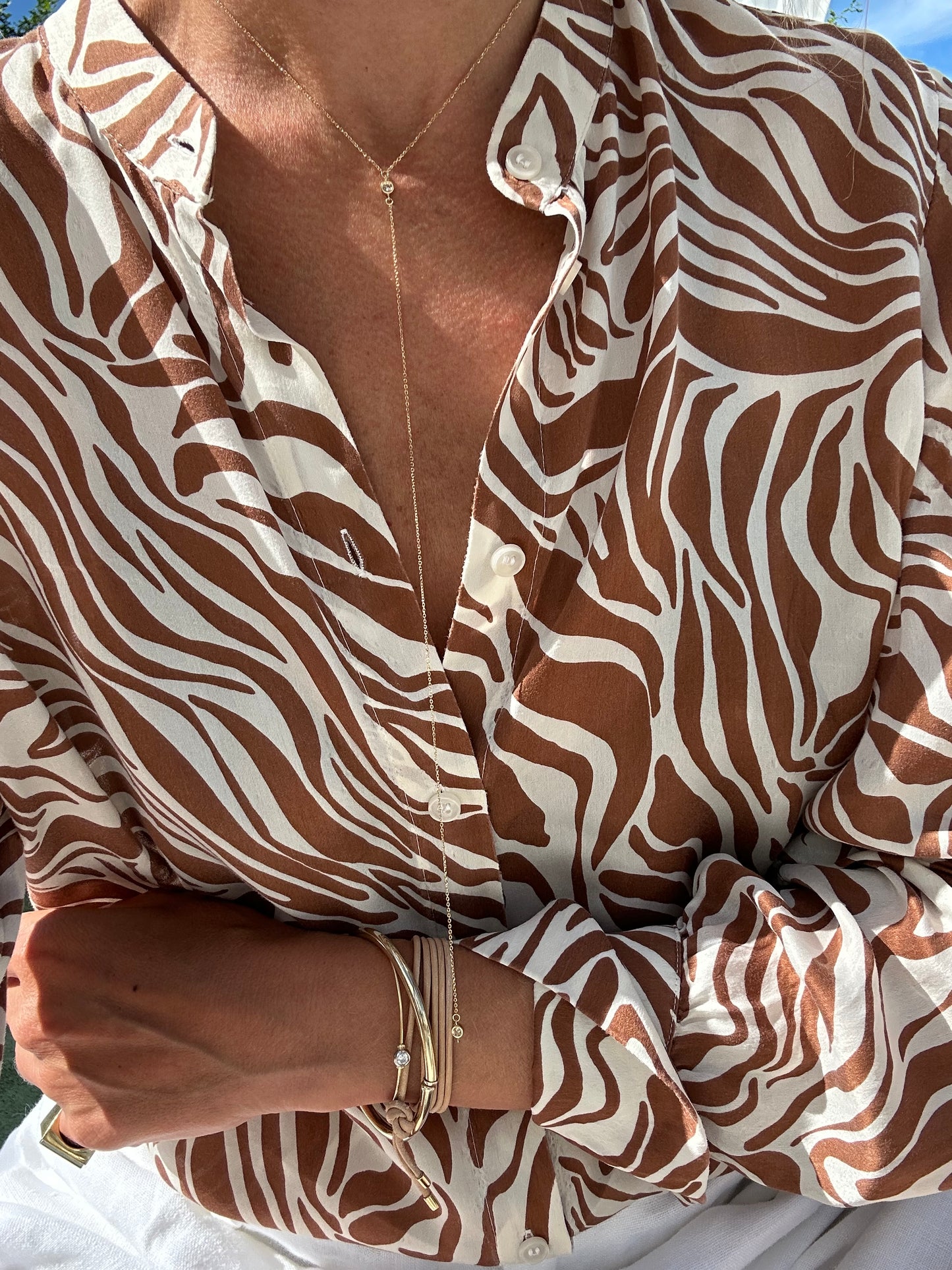 Золотой сотуар с 2 бриллиантами