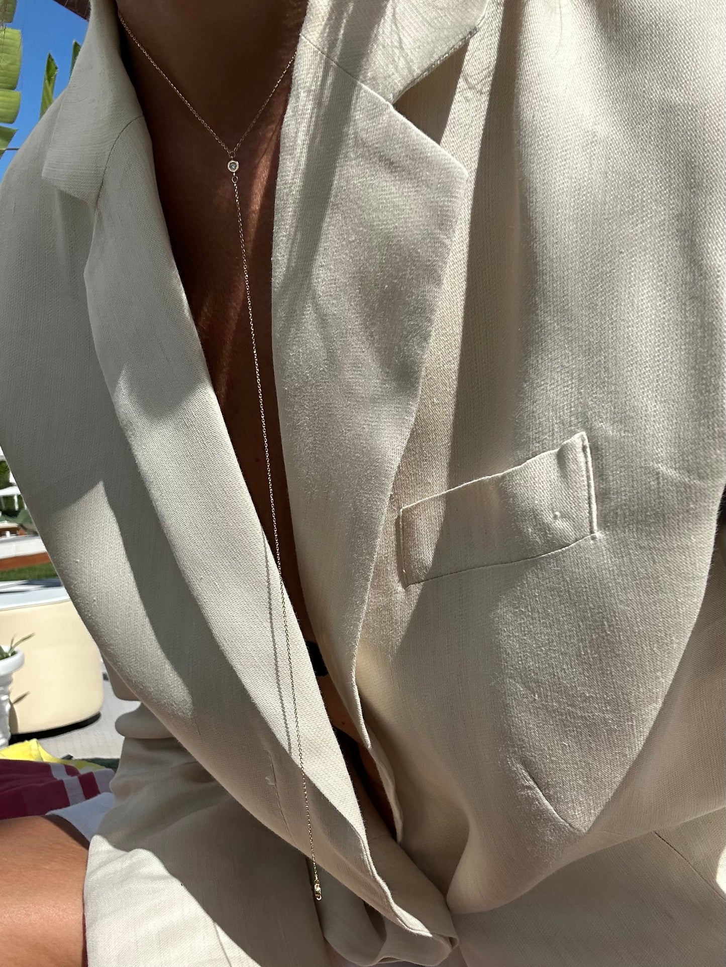 Золотой сотуар с 2 бриллиантами