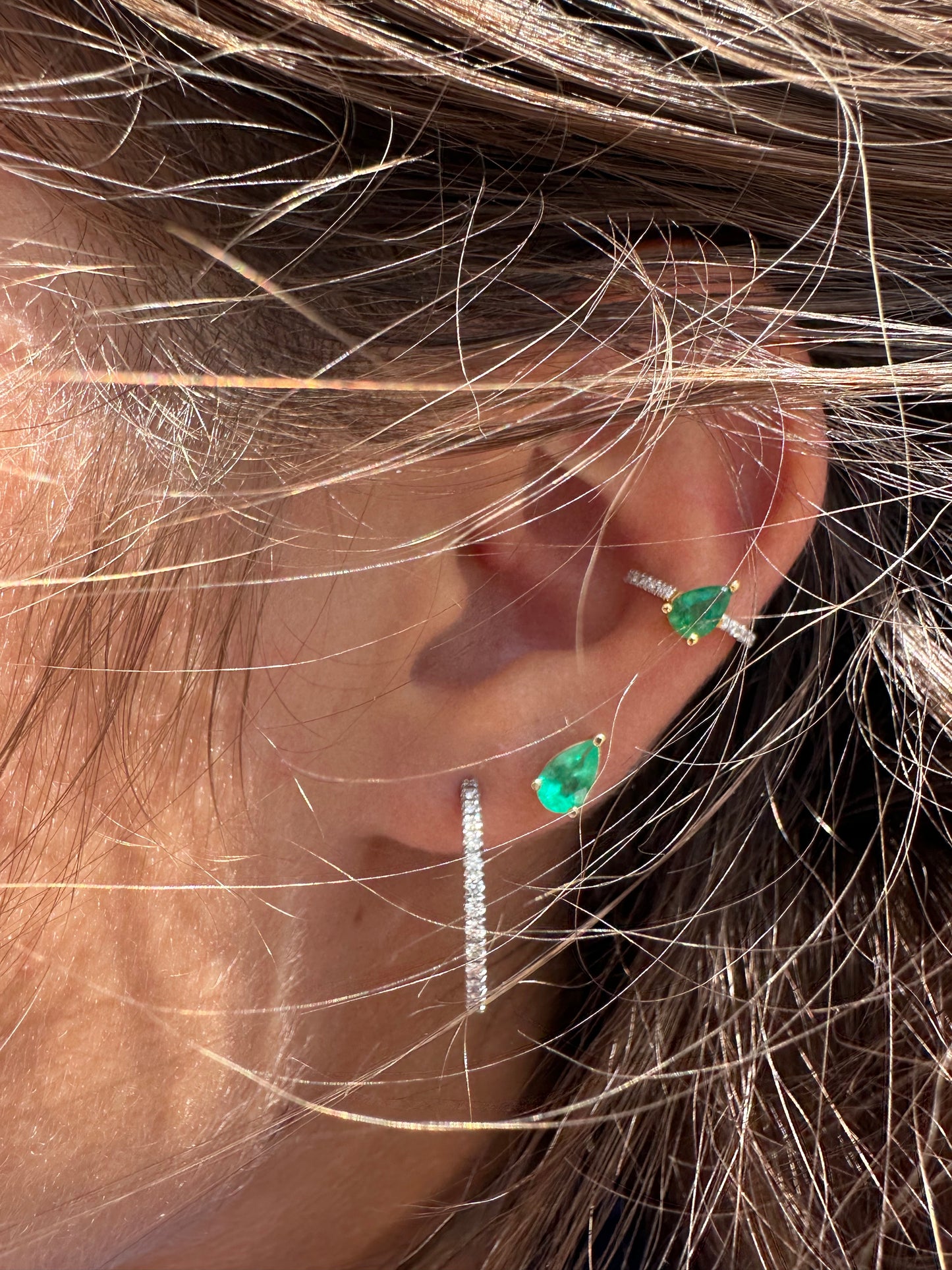 Ear cuff con diamantini