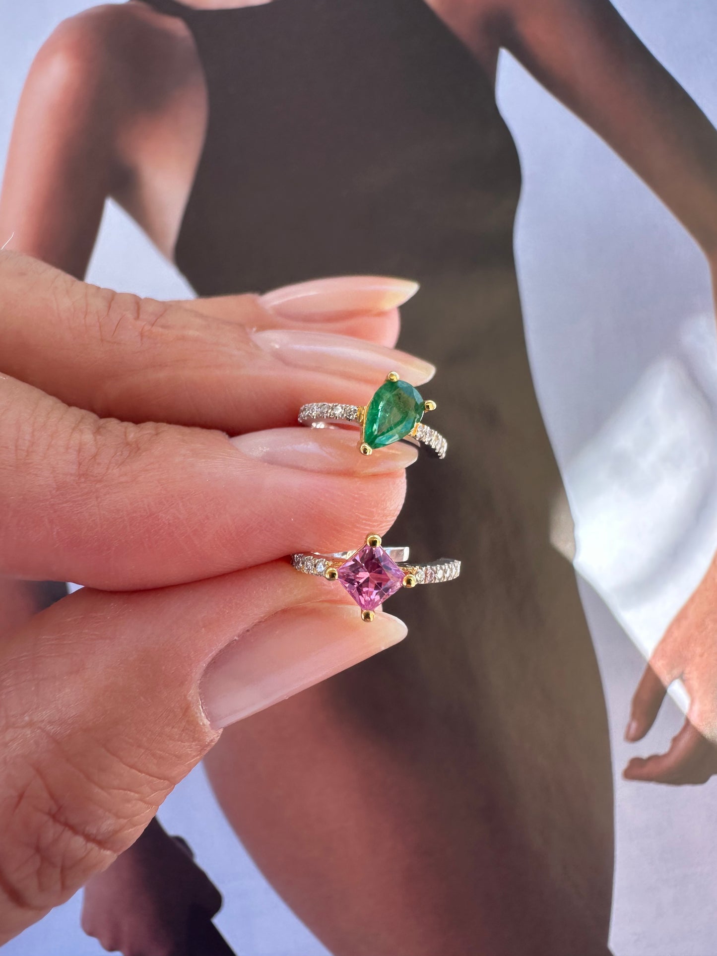 Ear cuff con diamantini