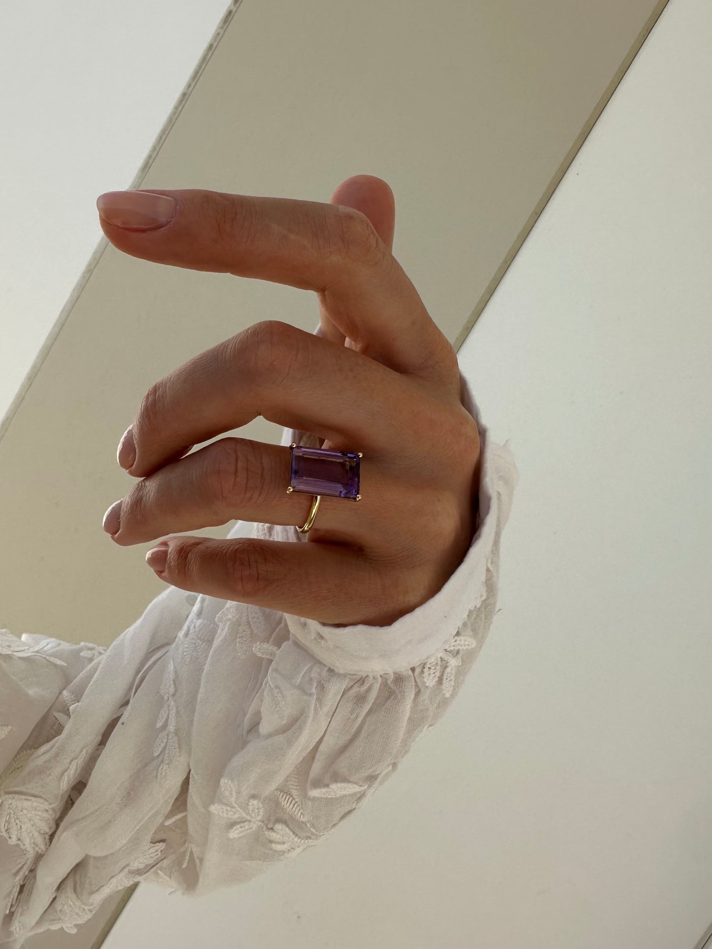 Anello con ametista