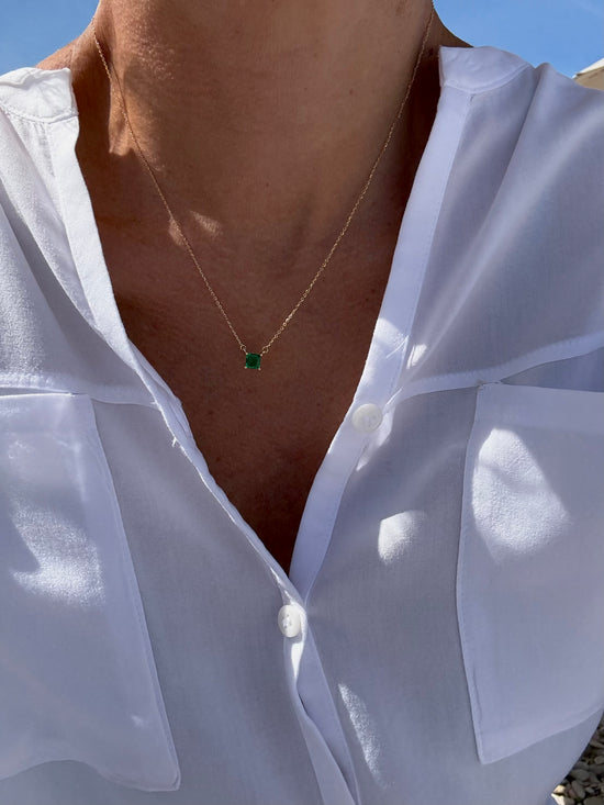 Catenina con smeraldo 0.75