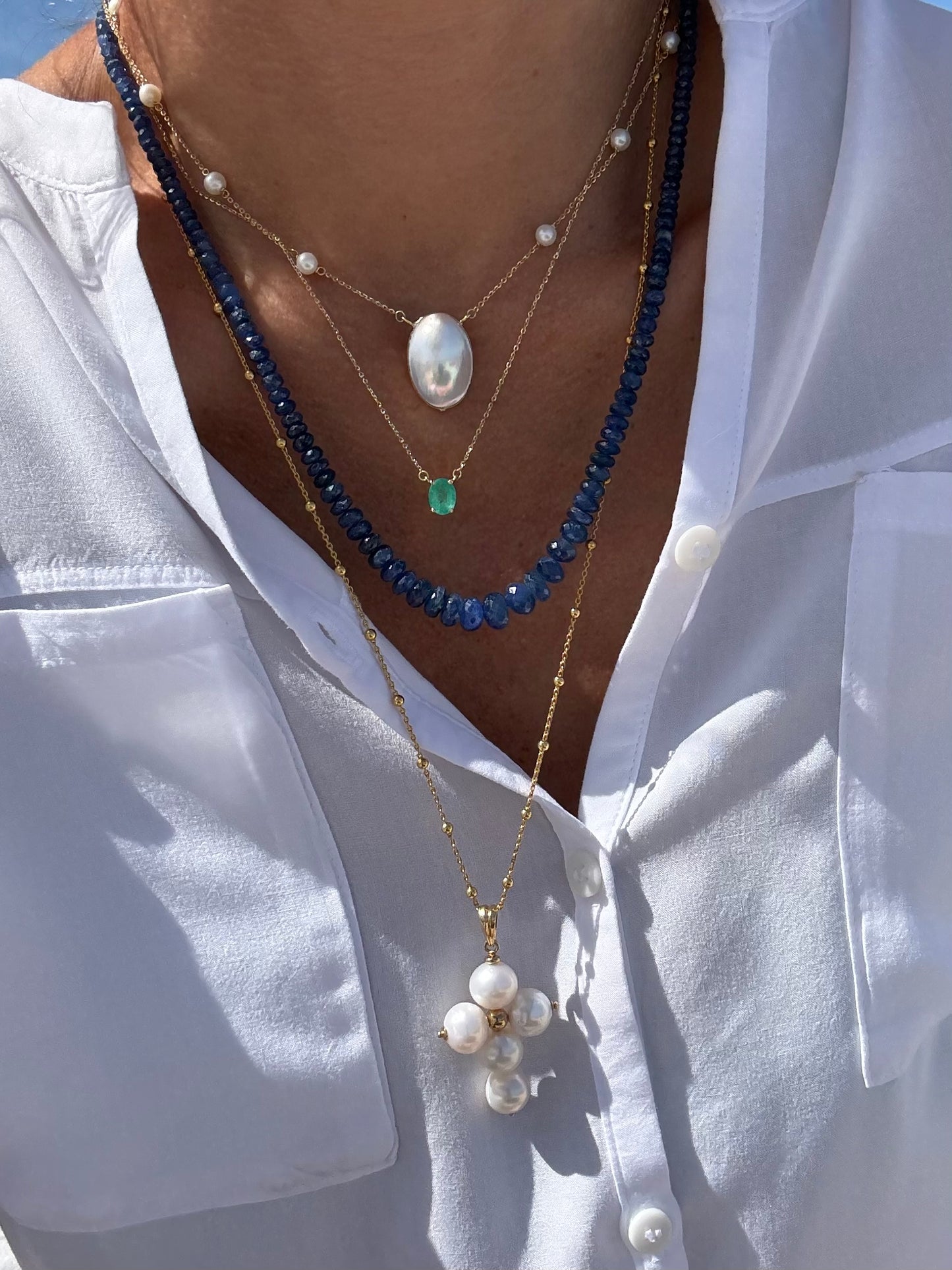 Catenina con smeraldo 1.24