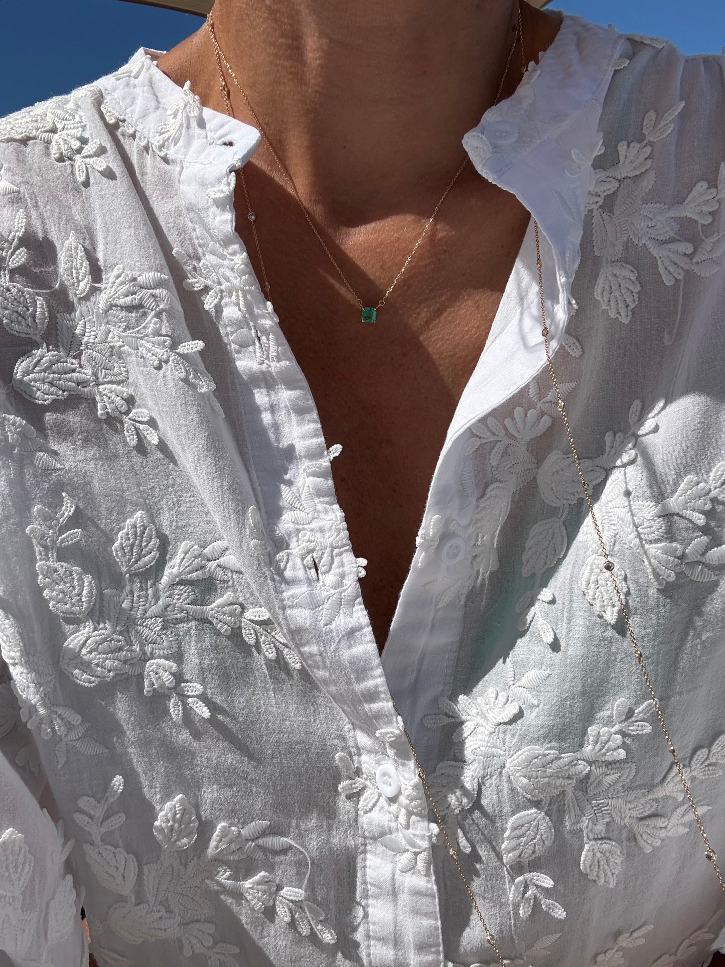 Catenina con smeraldo 1.10