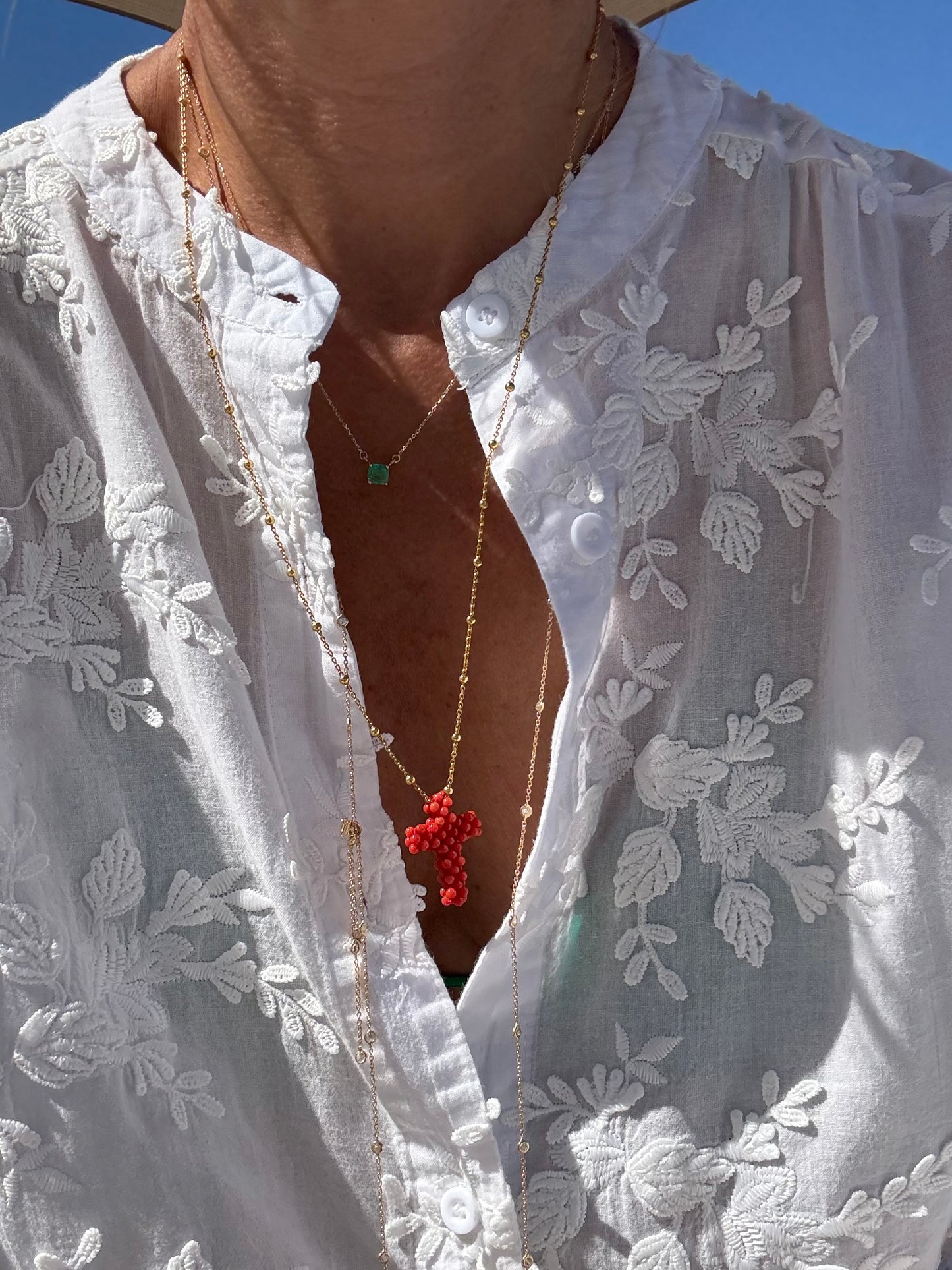 Catenina con smeraldo 1.10