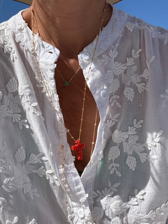 Catenina con smeraldo 1.10