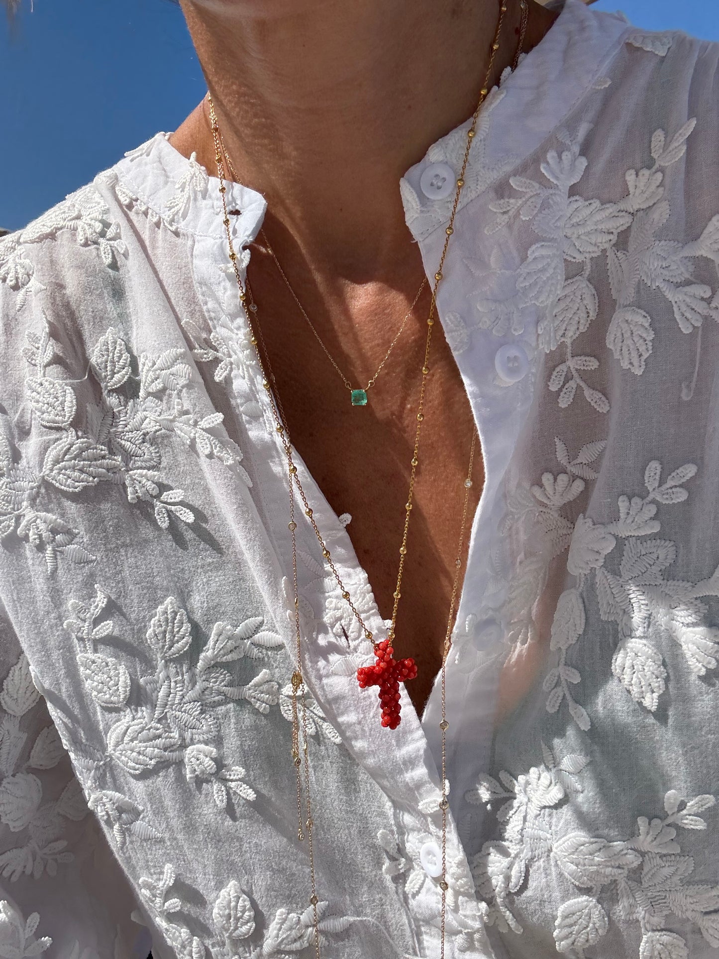 Catenina con smeraldo 1.10