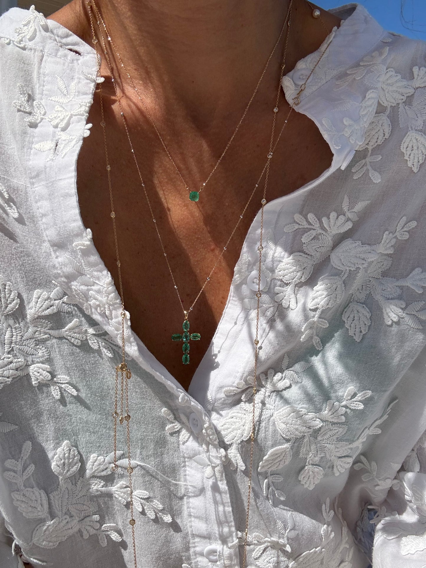 Catenina con smeraldo 1.10