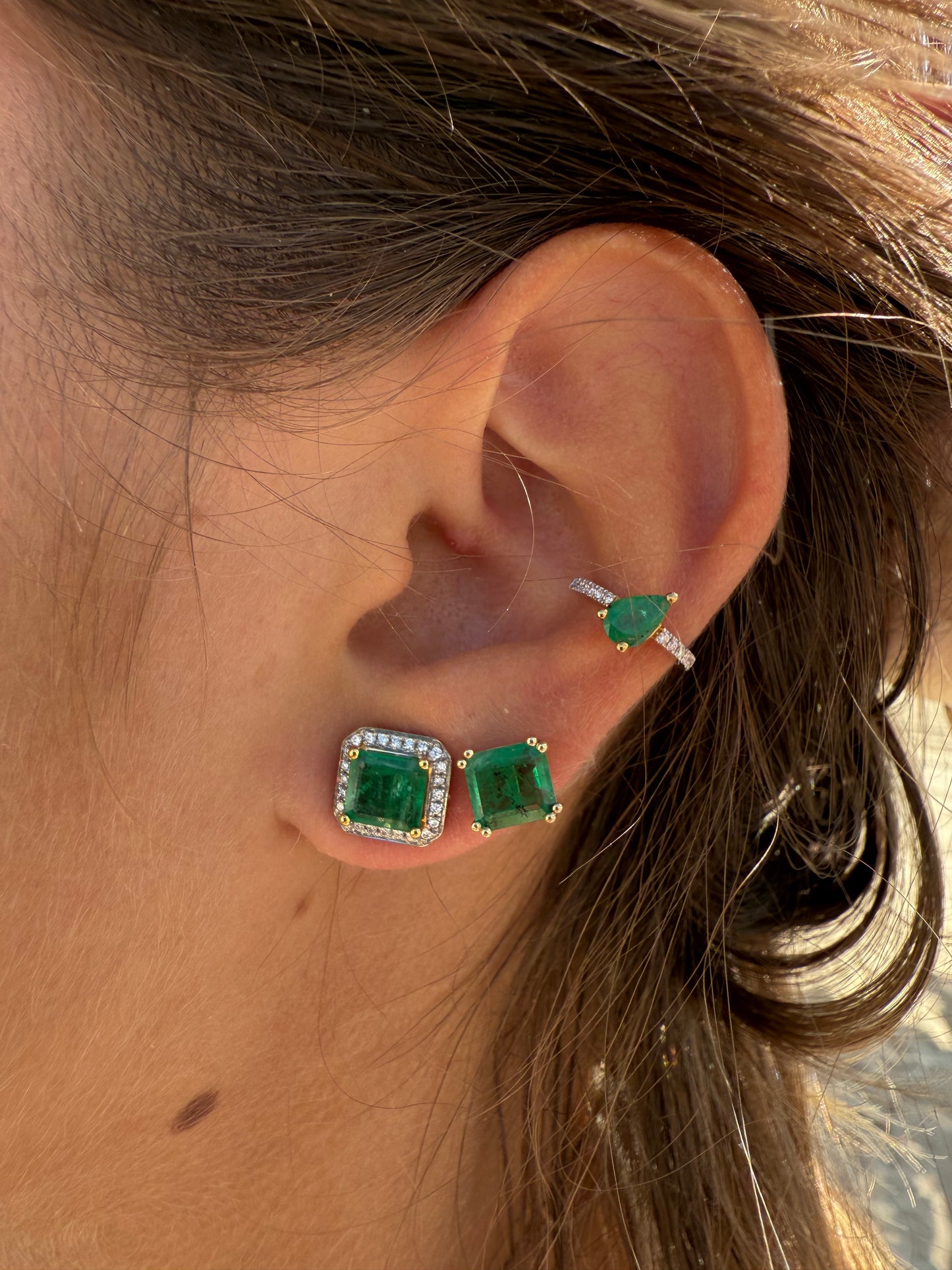 Emerald earrings 2.75