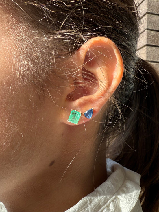 Mono orecchino zaffiro