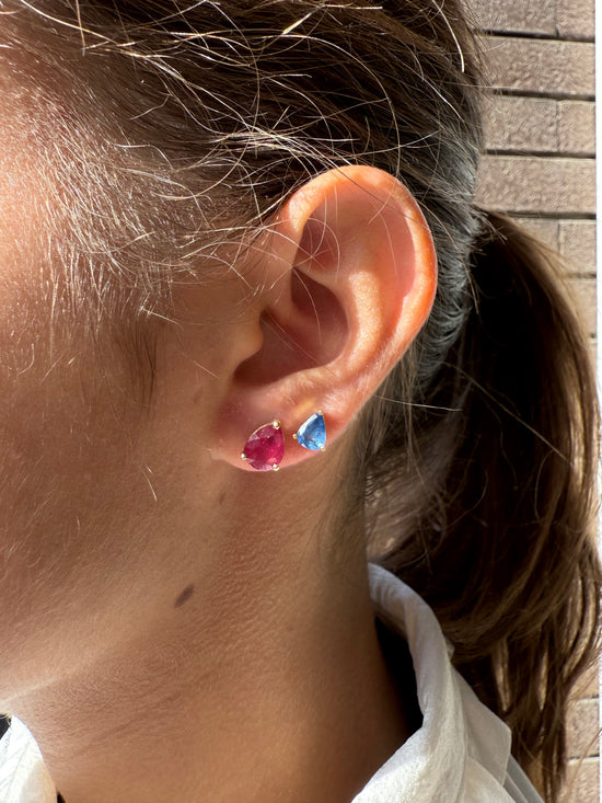 Mono orecchino zaffiro