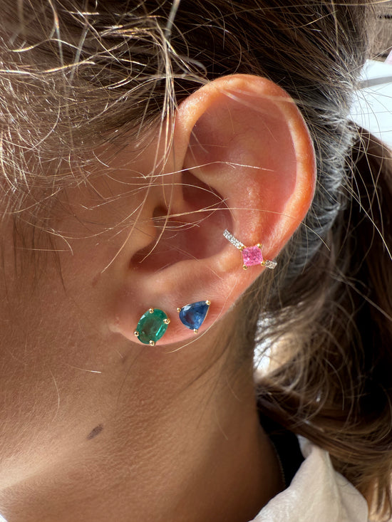 Mono orecchino zaffiro