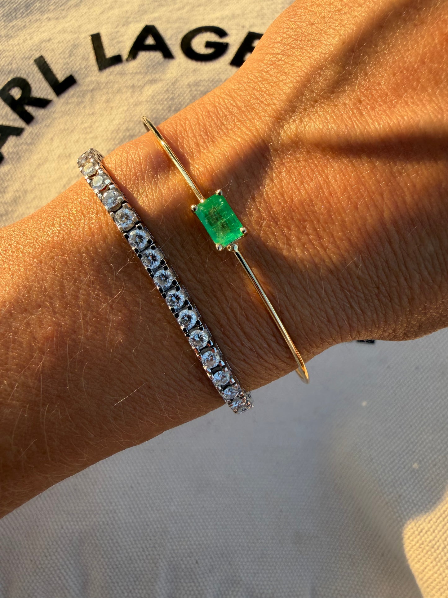 Bracciale con smeraldo 1.00