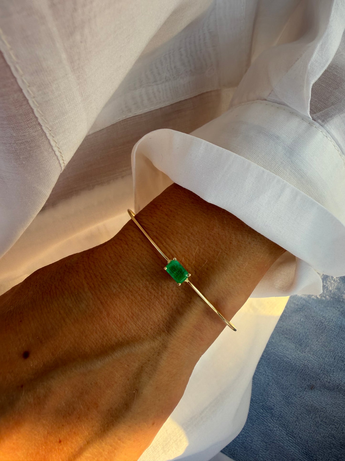 Bracciale con smeraldo 1.00