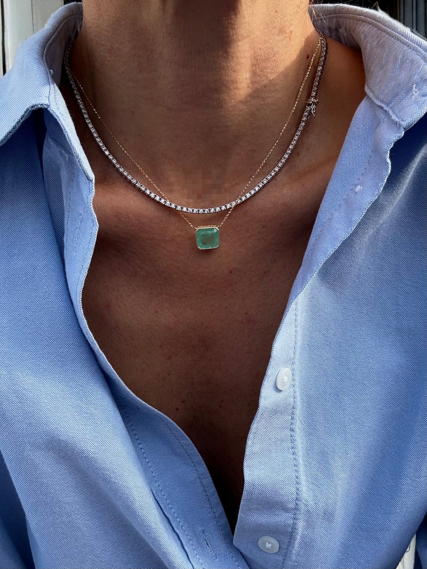 Catenina con smeraldo 4.20