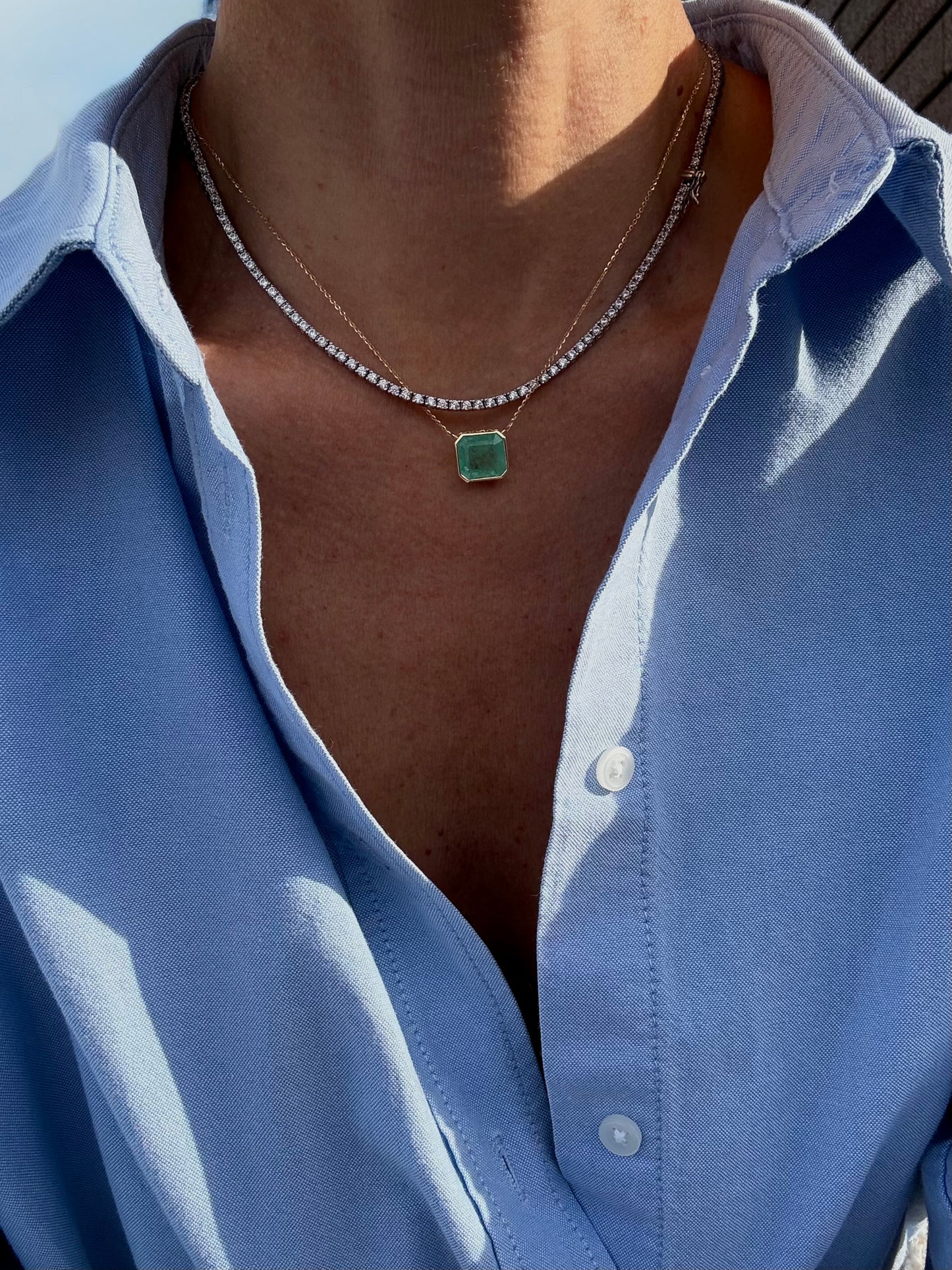 Catenina con smeraldo 4.20