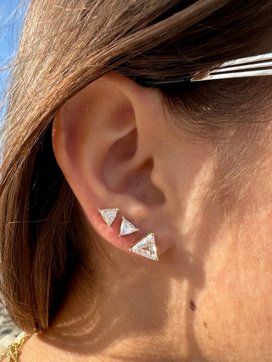 Orecchini con trilliant 0.73