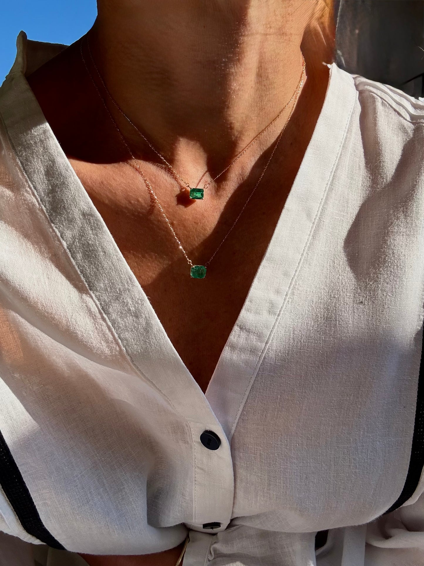 Catenina con smeraldo 0.99