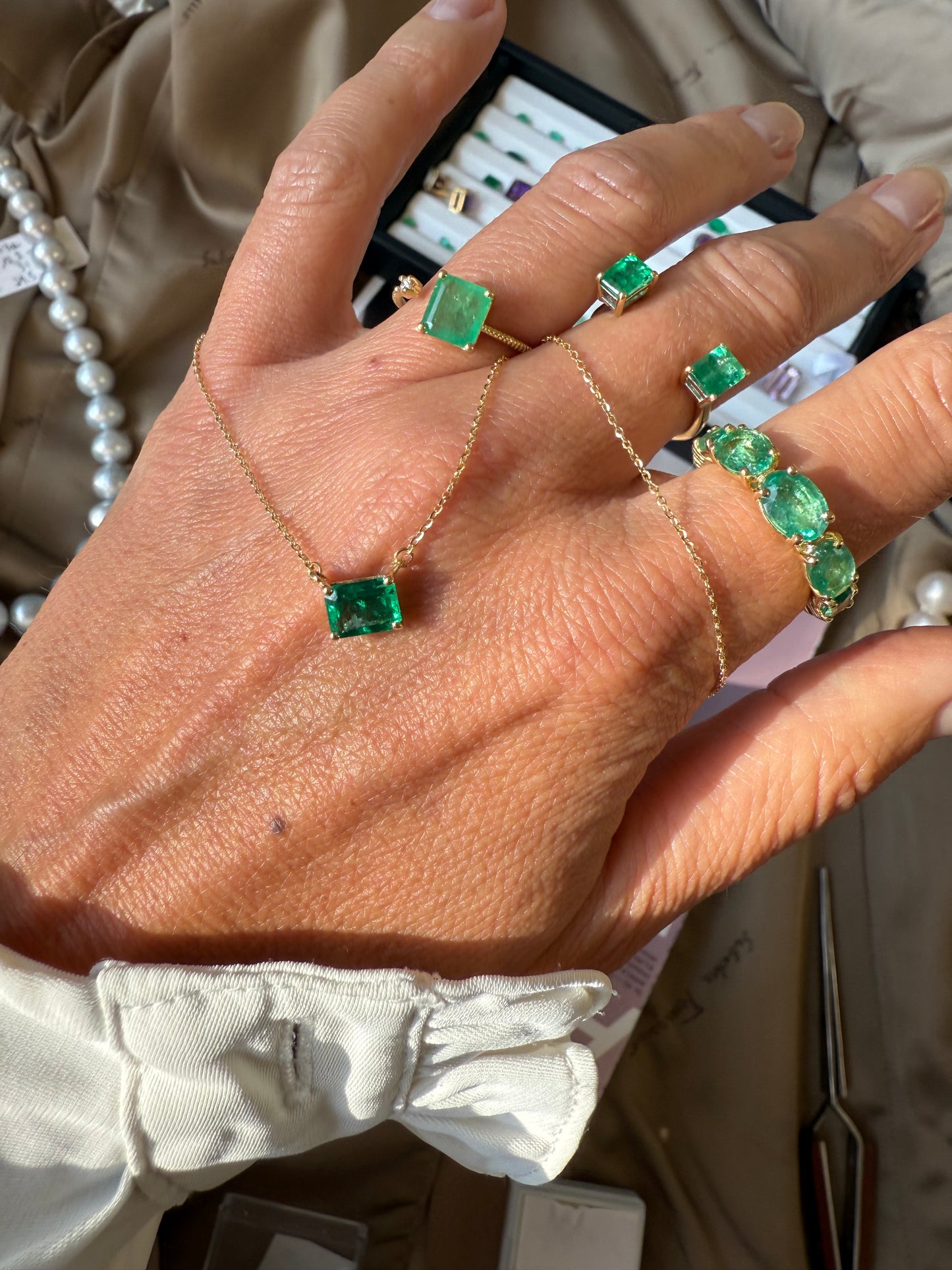 Catenina con smeraldo 0.99