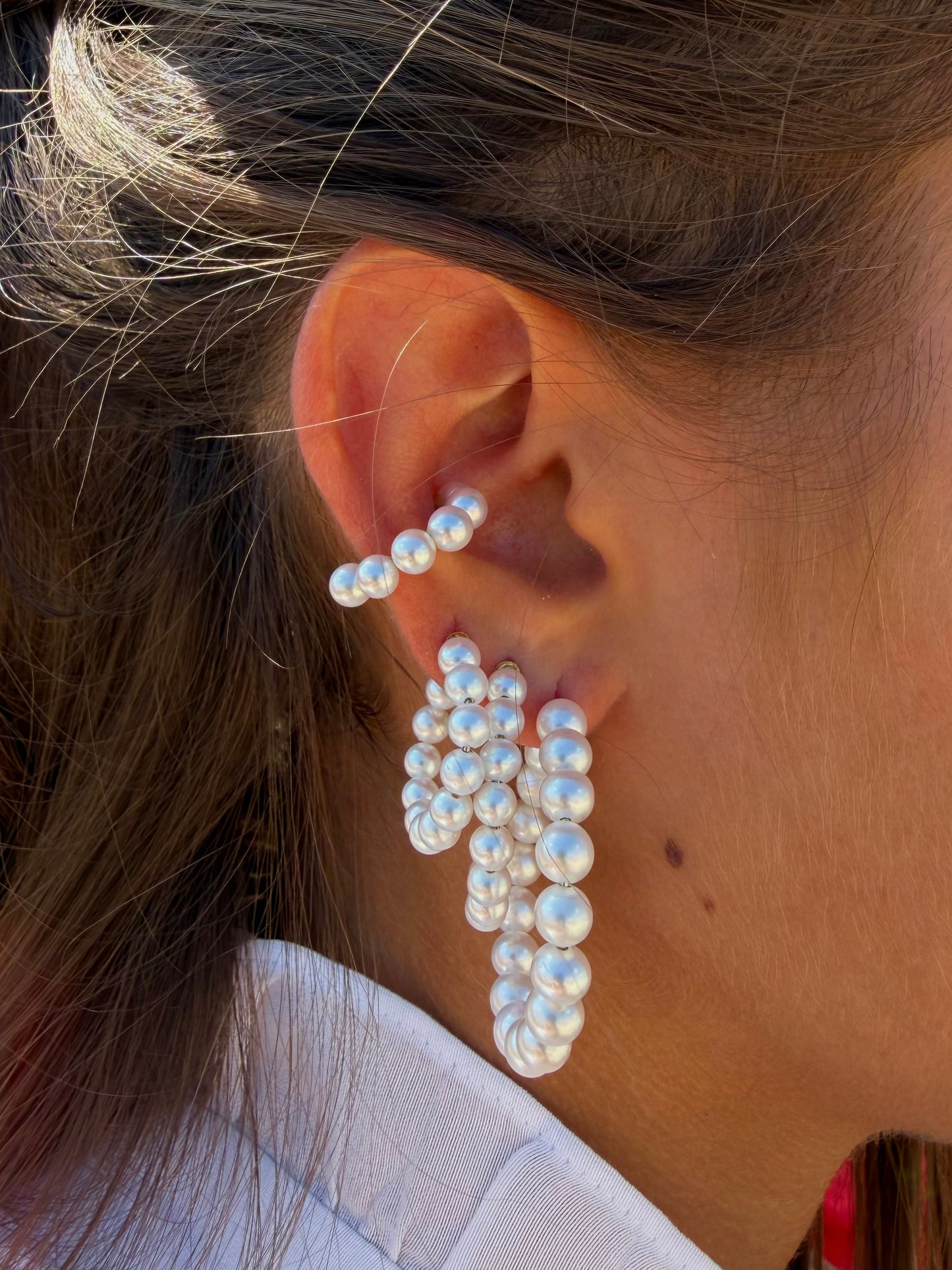 Ear cuff con perle