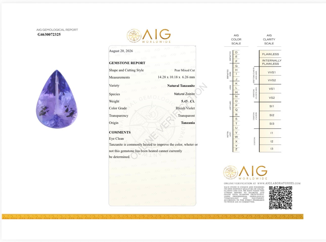 Catenina con tanzanite 5.45