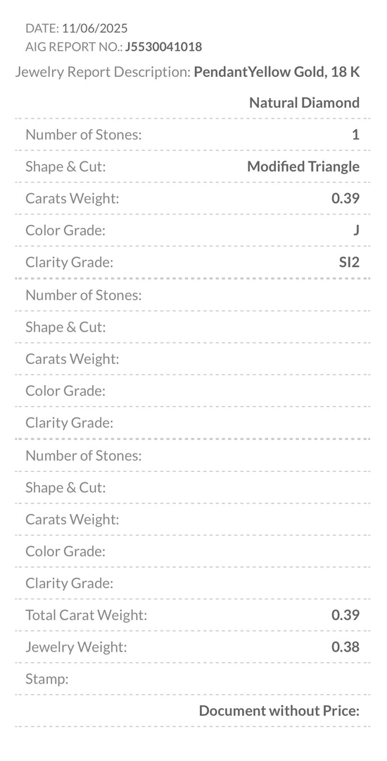 Catenina con trilliant 0.38