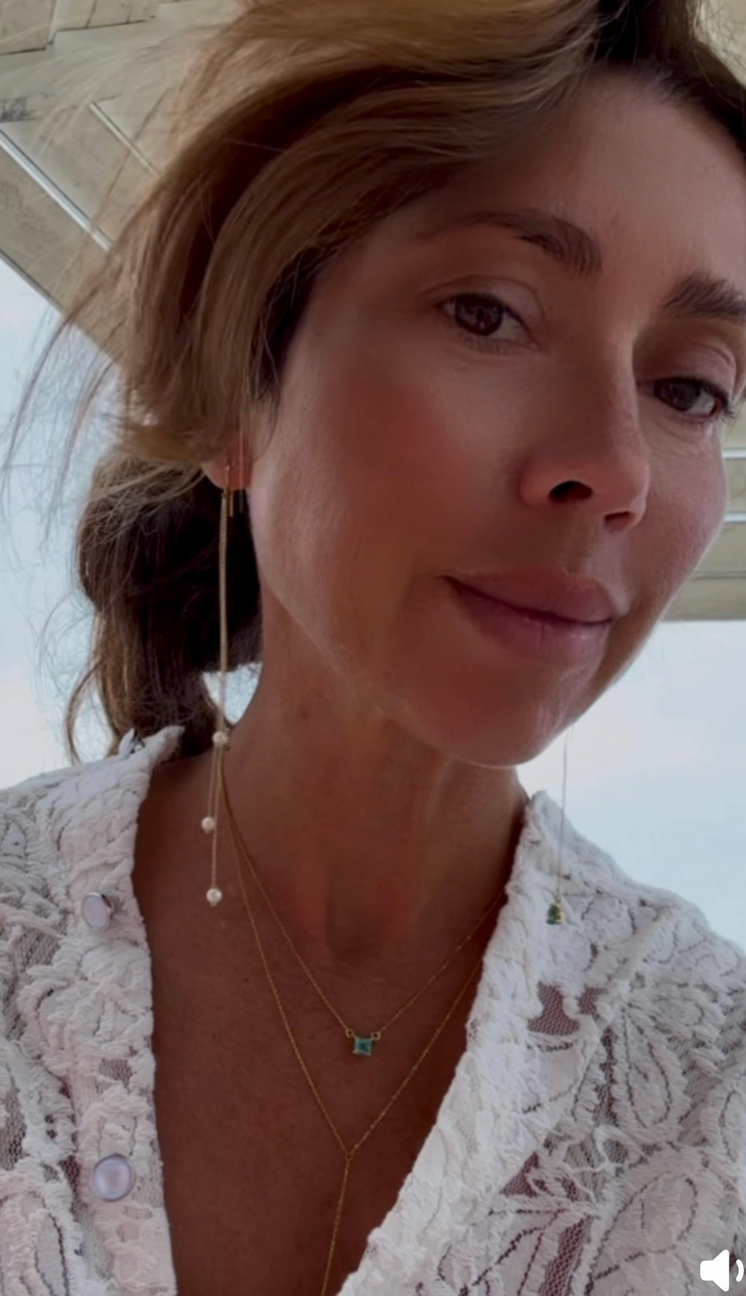 Mono orecchino con perle