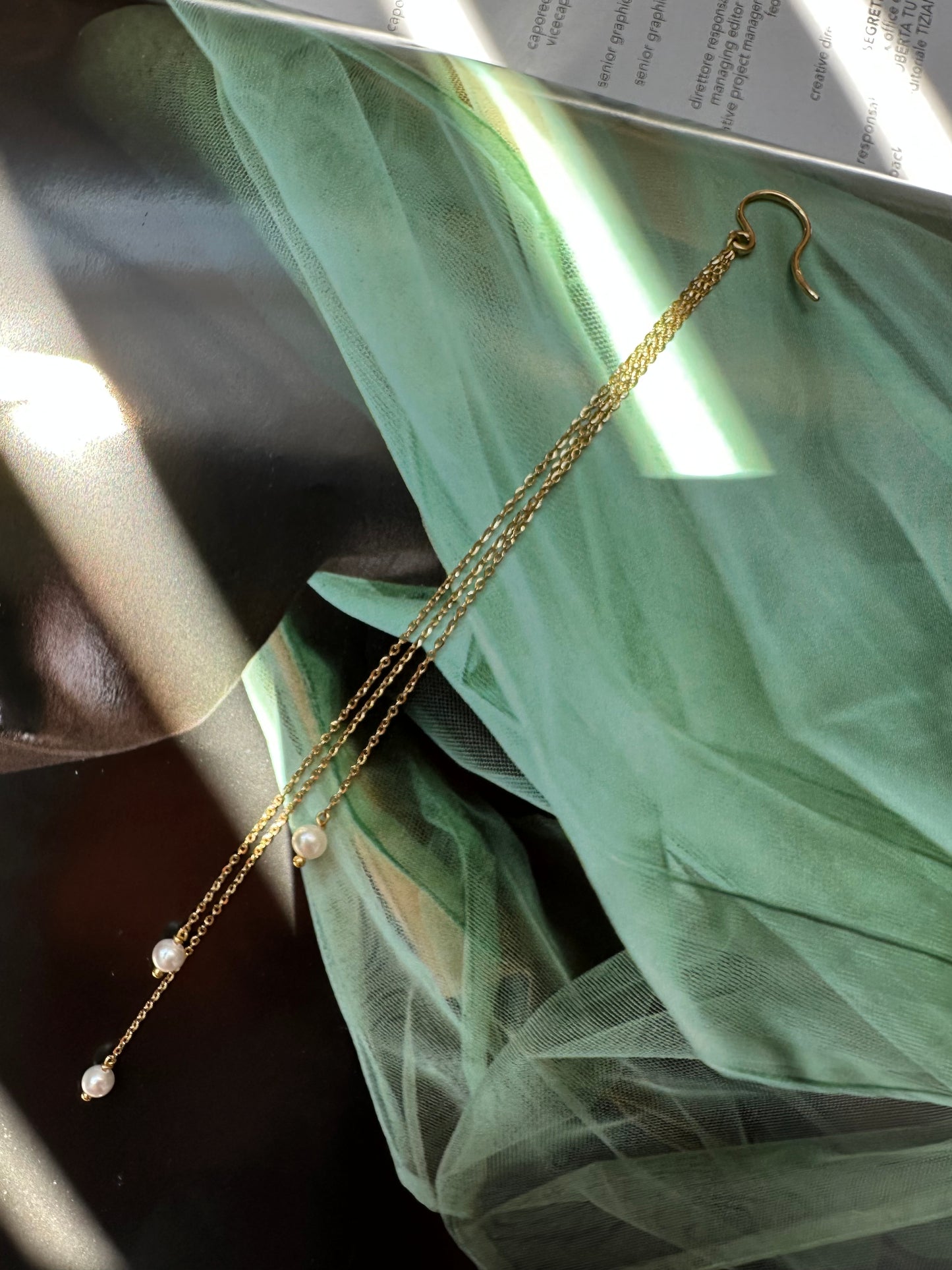 Mono orecchino con perle