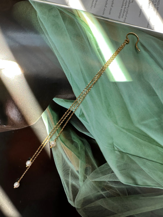 Mono orecchino con perle