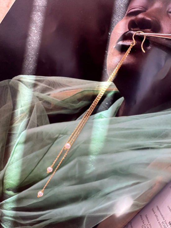 Mono orecchino con perle