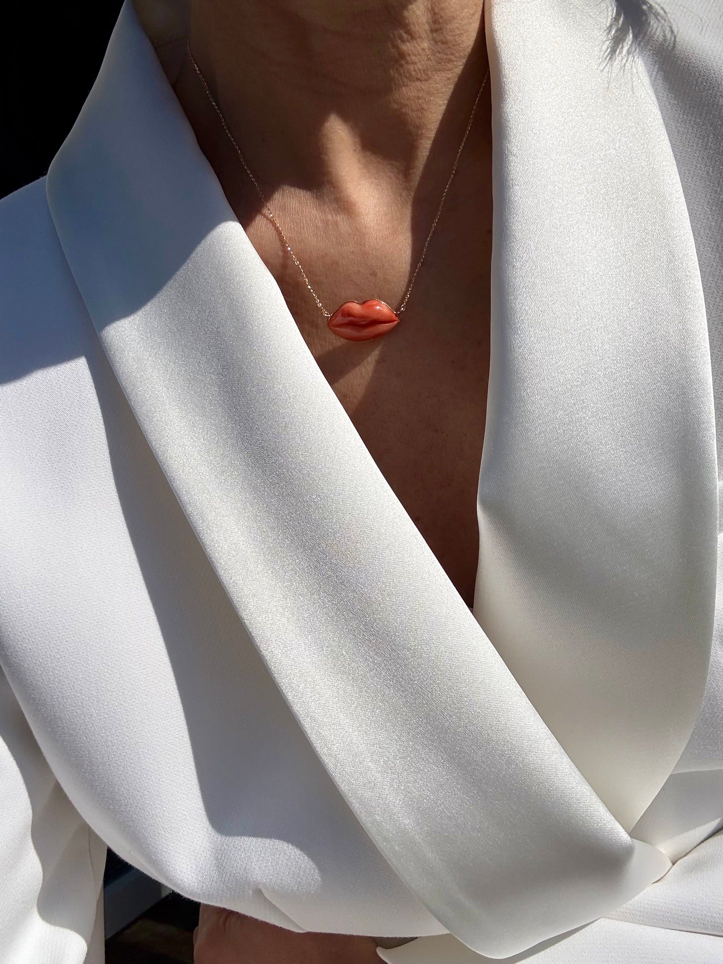 Orange coral lips