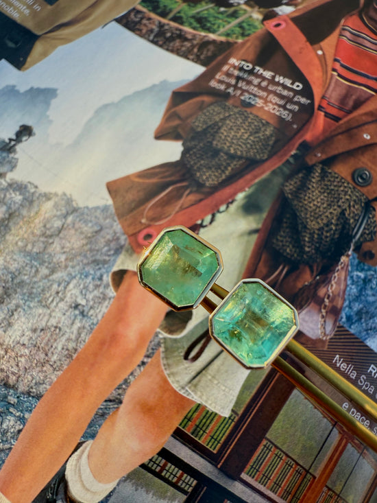 Orecchini con smeraldo 4.95